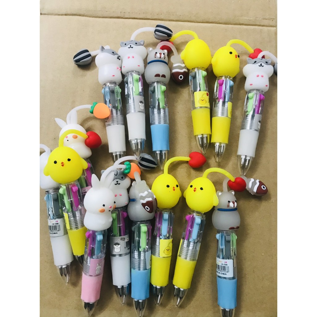 Bút bi bấm siêu xinh xắn 4 ngòi  - Phụ kiện Quà tặng Hani