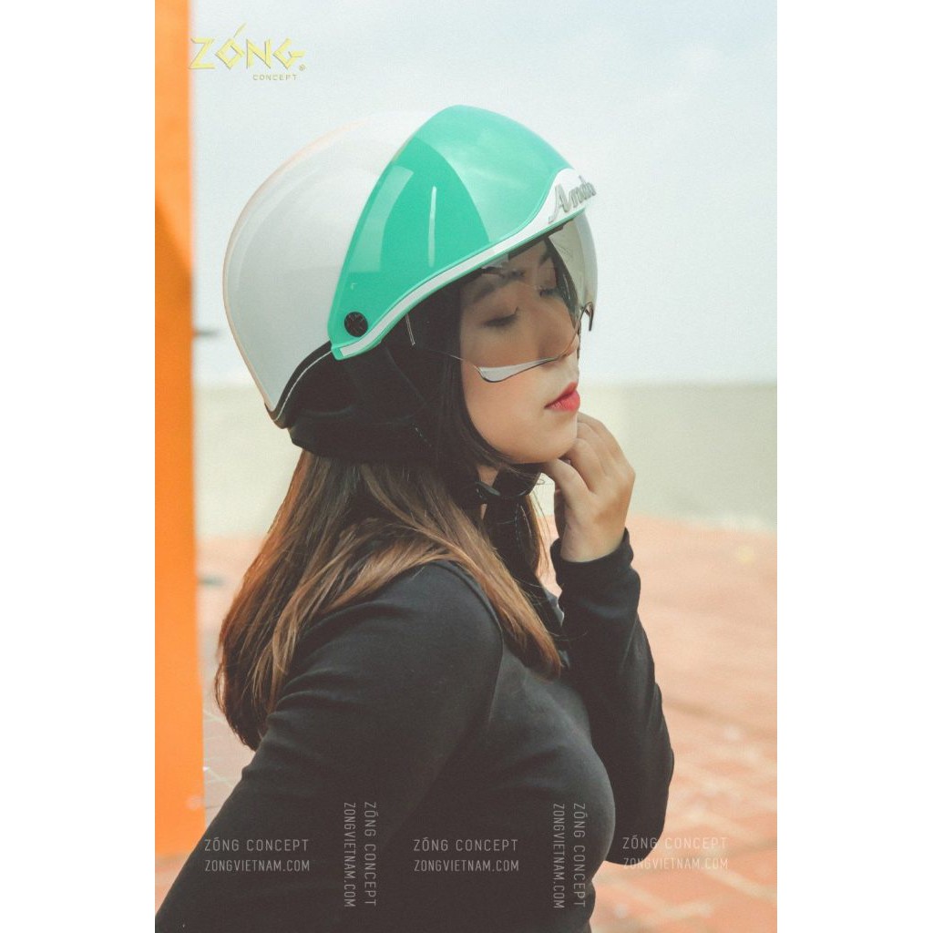 Mũ bảo hiểm nửa đầu có kính ẩn ANDES – M139