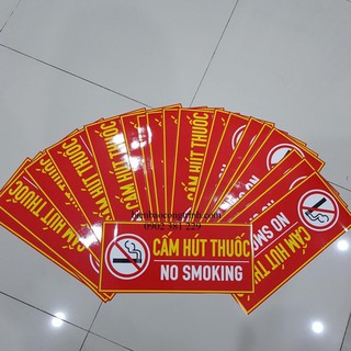 Decal cấm hút thuốc kích thước 15 x 40