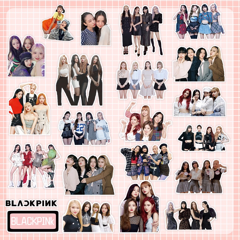 Set 120 Miếng Dán Trang Trí Sổ Tay Hình Blackpink Chống Thấm Nước Blackpink nhãn dán
