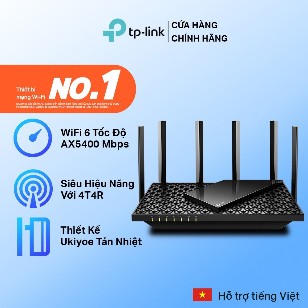 Bộ Phát Wifi TP-Link Archer AX73 Wifi 6 Gigabit Băng Tần Kép AX5400 - Sản phẩm chính hãng