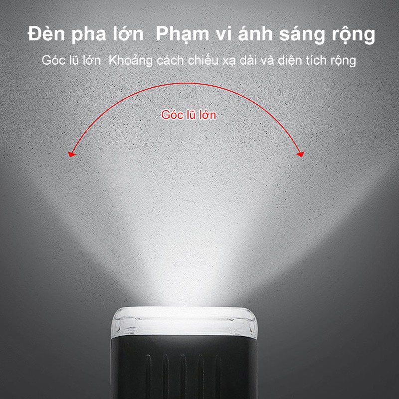 Đèn Pha Xe Đạp Leo Núi Ban Đêm Chống Thấm Nước 3 Chế Độ Sáng 400 Lumens Sạc Usb