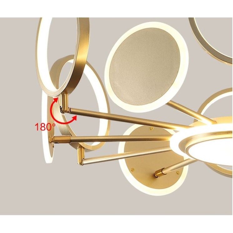 Đèn thả DELLER với 3 chế độ ánh sáng hiện đại trang trí nội thất sang trọng loại 12 bóng kèm điều khiển từ xa