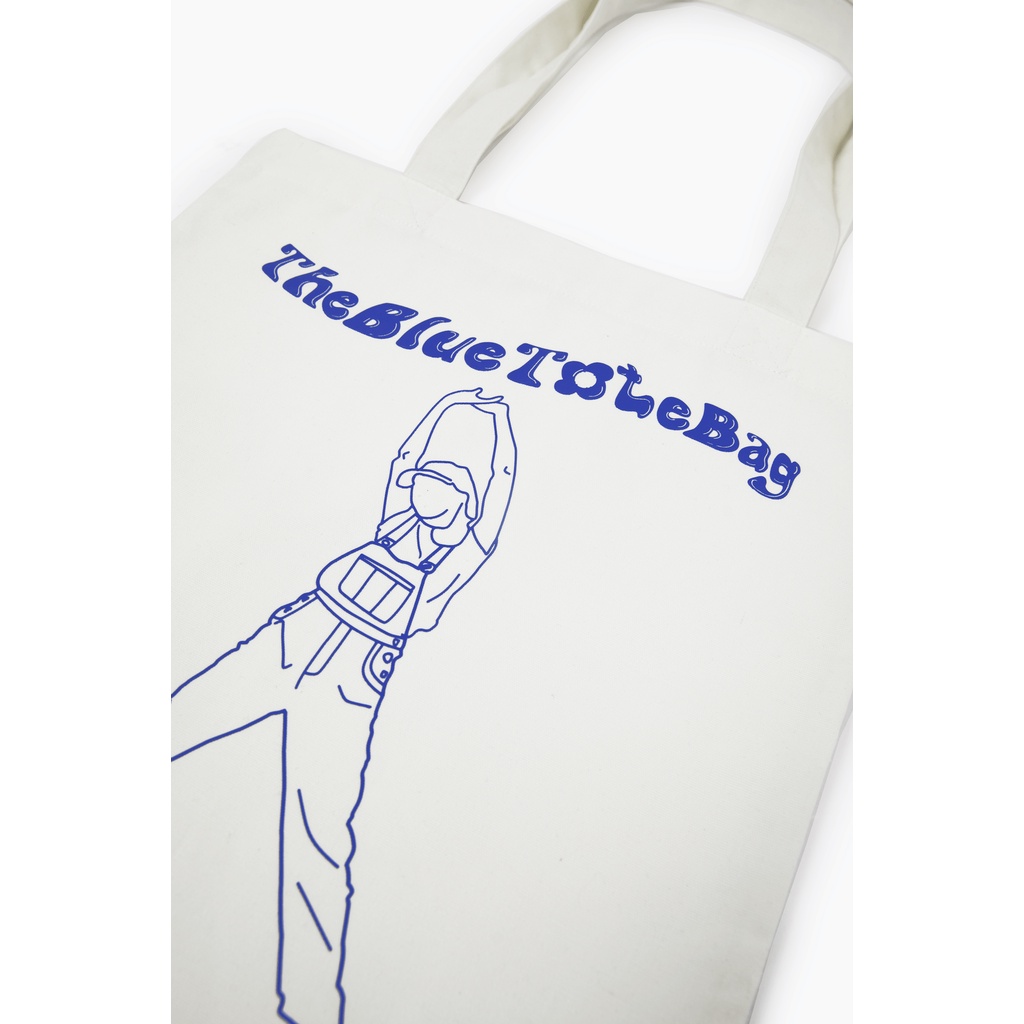 TheBlueTshirt - Túi Tote Hoạ Tiết Màu Trắng - White The Blue Tote Bag