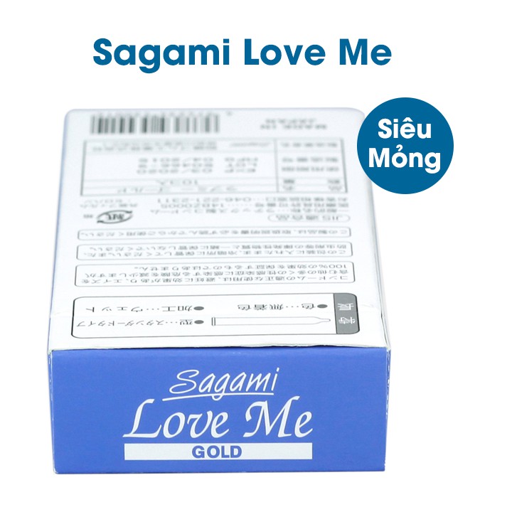 [Hàng Chuẩn Nhật] Bao Cao Su Siêu Mỏng Cho Cảm Xúc Yêu Chân Thực Nhất - Bcs Sagami Love Me Gold (Hộp 10C)