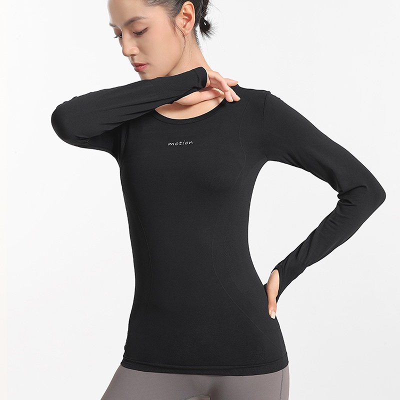 Áo thun thể thao CAMEL Y1W1NV908 dài tay dáng ôm quyến rũ trẻ trung cho nữ