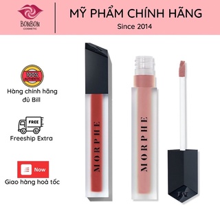 Son kem lì morphe liquid lipstick màu peanut và nibble