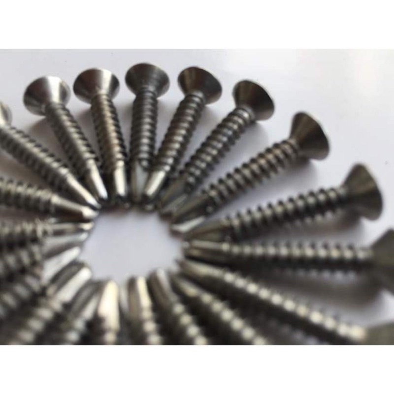 100g vít inox tự khoan 410 đầu bằng các cỡ