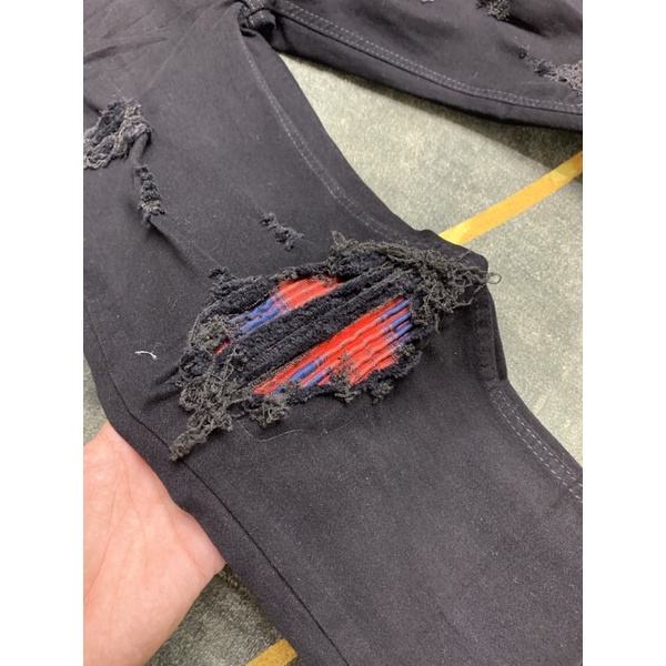 Quần Jean AMIRI Vá Da Cực Hot