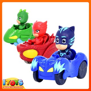 Mô hình PJ Masks và Xe 1 ghế ngồi, loại đẹp hàng xuất khẩu - Đồ chơi PJ Masks