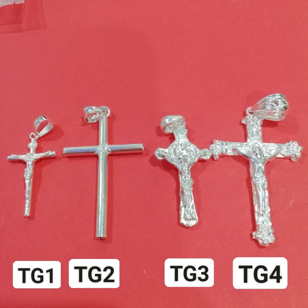 Thánh giá bạc ta - Mặt dây chuyền  TG3 cho nam nữ, trẻ em - Quà tặng Công Giáo