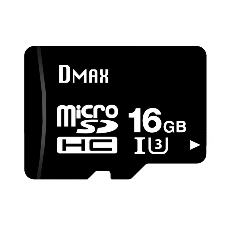 Thẻ nhớ micro SDHC Dmax 16GB class 10 U3 + tặng đầu đọc thẻ micro (ngẫu nhiên) - Bảo hành 5 năm