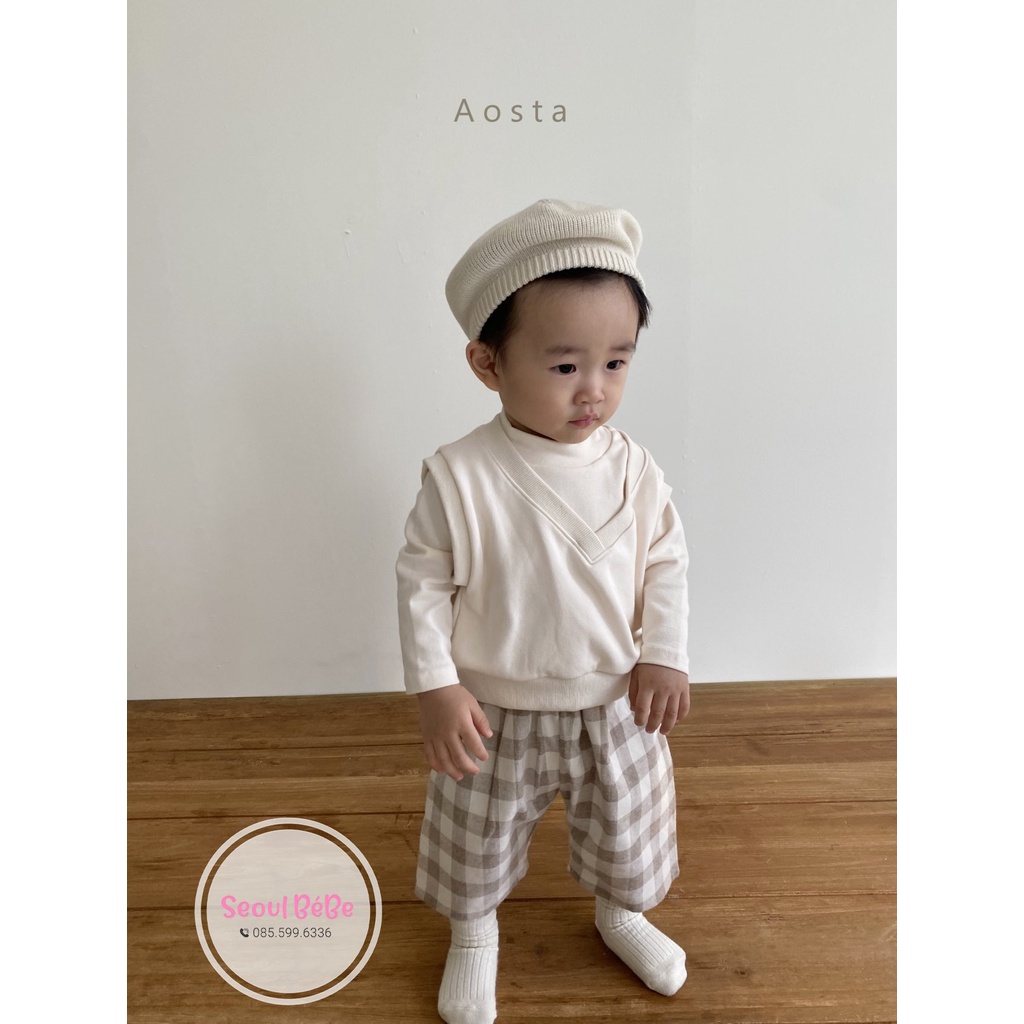 Áo gile gấu Gomgom Vest Aosta made in Korea