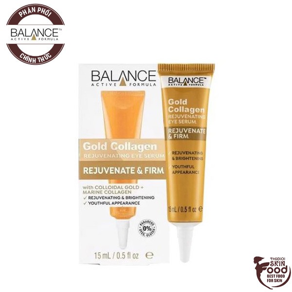 Tinh Chất Dưỡng Da Vùng Mắt Ngừa Lão Hóa Balance Active Formula Gold Collagen Rejuvenating Eye Serum 15ml