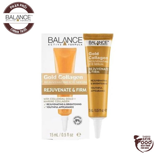 Tinh Chất Dưỡng Da Vùng Mắt Ngừa Lão Hóa Balance Active Formula Gold Collagen Rejuvenating Eye Serum 15ml