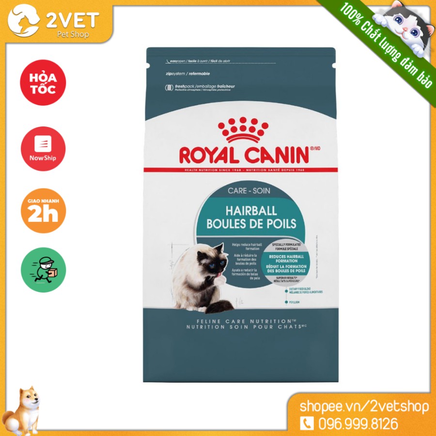 Royal Canin Hairball Care - Gói 400G - Đồ Ăn Dành Cho Mèo Kiểm Soát Búi Lông - Hỗ Trợ Mèo Mọi Lứa Tuổi