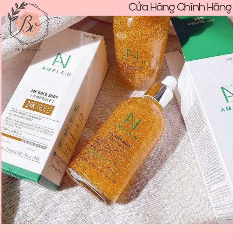 TINH CHẤT VÀNG 24K TĂNG ĐỘ ĐÀN HỒI CHỐNG LÃO HÓA DA GOLD SHOT AMPOULE ampleN