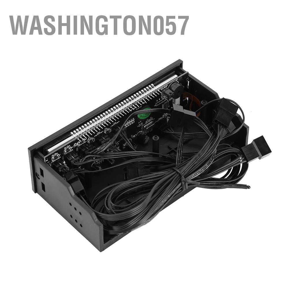 Có thể bán buôn Bộ điều khiển tốc độ 5 quạt Cảm biến nhiệt CPU Máy tính Ổ đĩa làm mát Bảng LCD phía trước Hàng giao ngayWashington057