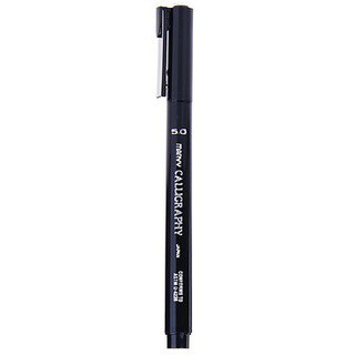 Bút viết thư pháp Marvy 6050 nét 5.0mm/3.5mm Caligraphy Pen màu đen