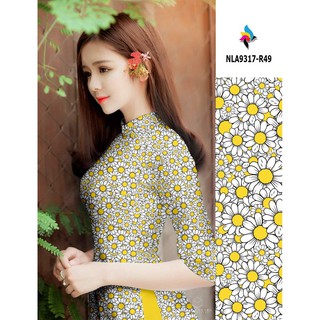 vải áo dài hoa nhí