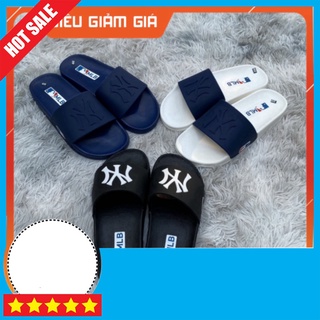 Dép quai ngang MLB nam, dép NY nam nữ đế bánh mì quai dập chữ nổi xuất khẩu 2022 TrungPii Siêu rẻ shopee