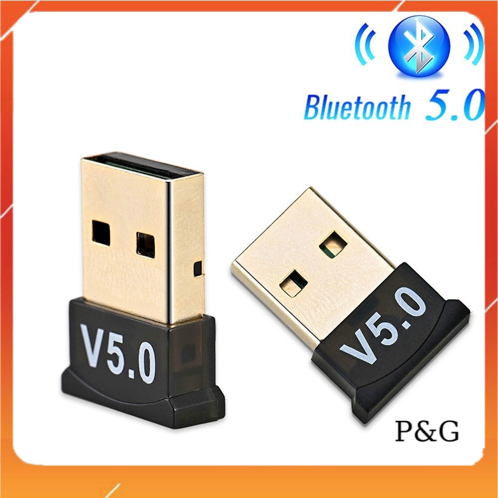 USB Bluetooth 5.0 CSR cho máy tính laptop tạo kết nối không dây LOẠI TỐT bắt sóng cực khỏe mét tặng đĩa cài