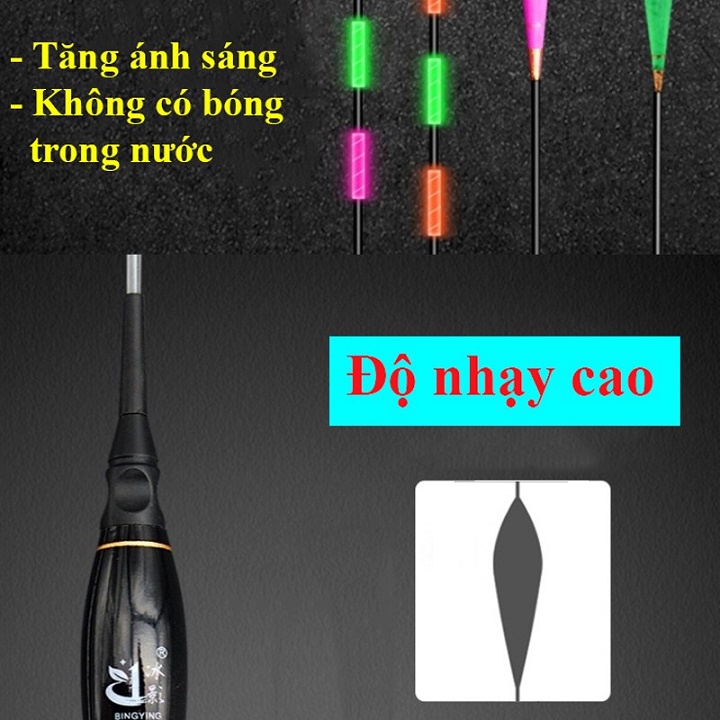 Phao Câu Đài Đêm SHADOWLESS Phao Câu Cá Nano Chuyên Dụng Câu Đêm Cao Cấp PC5