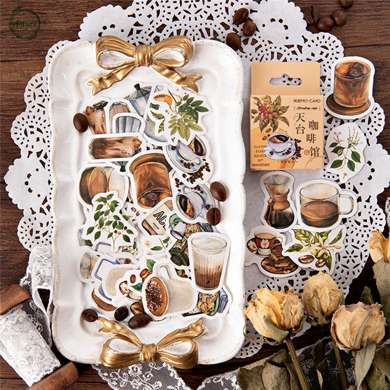 Hộp 46 Sticker Họa Tiết Dễ Thương Dùng Để Trang Trí Ốp Điện Thoại