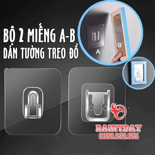 Miếng móc dán treo đồ dán gắn tường đa năng đỡ ổ cắm điện cúc phát wifi tranh ảnh siêu dính chắc trong suốt