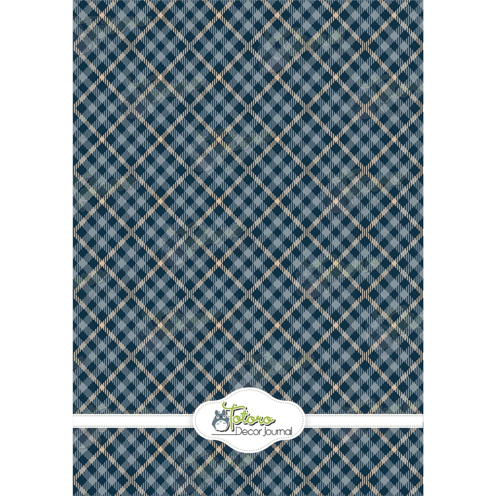 Combo 8 tờ Giấy nền gói hàng gói quà họa tiết caro xanh