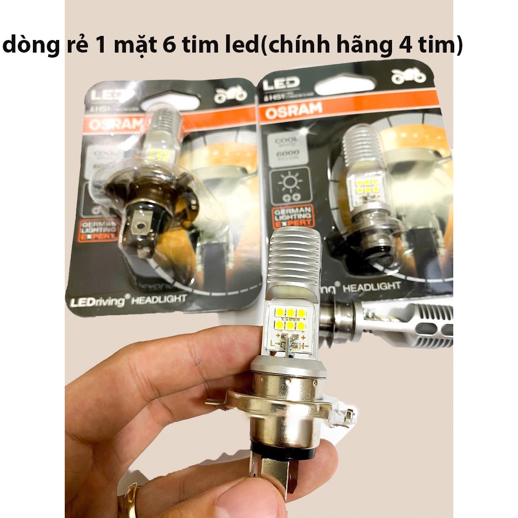 Bóng đèn pha Led Osram Chính Hãng Chân M5-H4 sáng gom-Bảo Hành 1 Năm