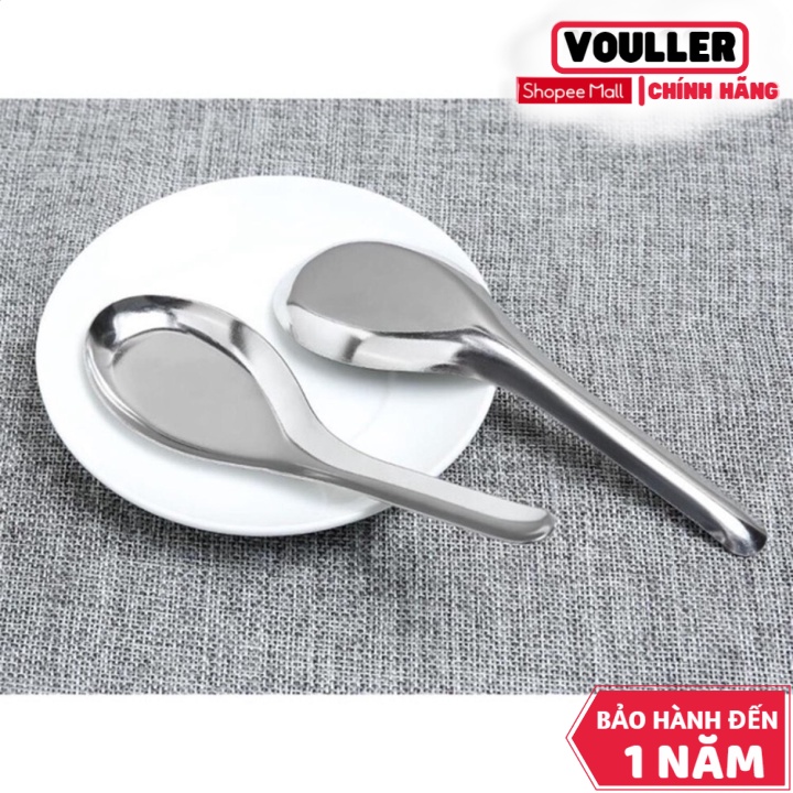 Thìa Phở Muỗng Ăn Cơm Bằng Inox Vouller Cao Cấp Hàng Dày 15Cm