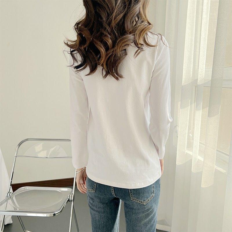 Áo Thun Tay Dài Dáng Rộng Thời Trang Xuân Thu Cho Mẹ Bầu