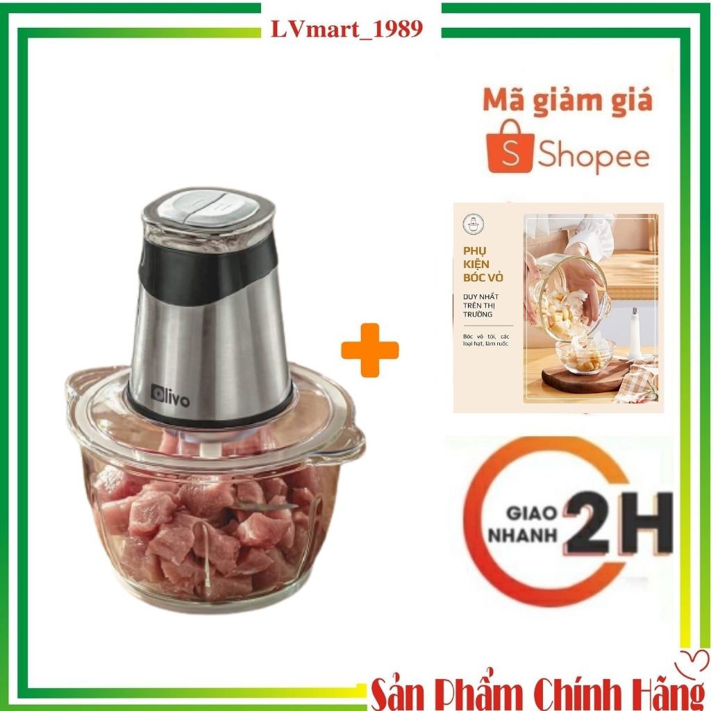 Máy Xay Thịt Thực Phẩm Đa Năng OLIVO FC21 🌟Chính Hãng - BH 24 Tháng🌟 Dung Tích 2.1L - Công Suất 500W - Thương Hiệu Mỹ