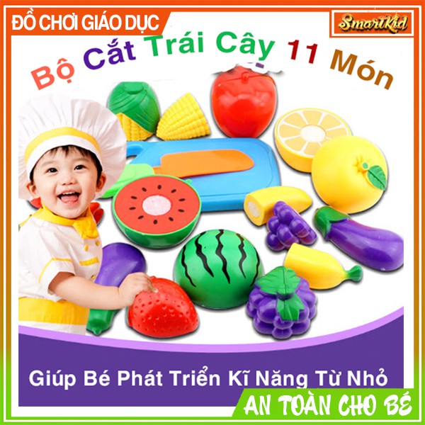 Bộ Cắt Trái Cây Hoa Quả 11 Món Cho Bé Loại Đẹp Bằng Nhựa