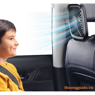 Quạt gắn lưng hàng ghế trước trên ô tô, xe hơi baseus lv507