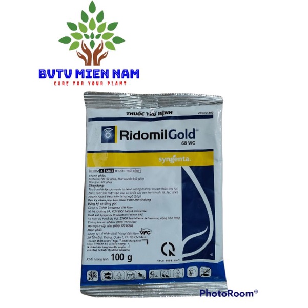 Ridomil Gold 68WG, Nấm bệnh cây trồng, sương mai, thán thư, loét sọc mặt, chết cây non