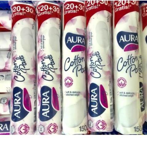 150 miếng Bông Tẩy Trang Aura 2 lớp– Giúp tẩy trang sạch, tiết kiệm toner