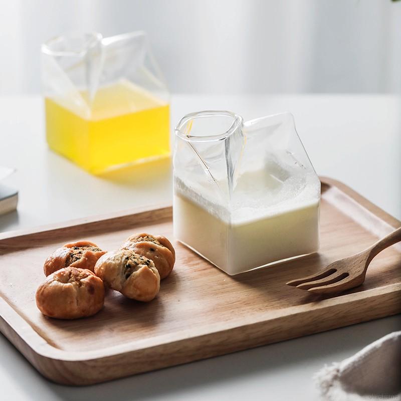 Ly Thủy Tinh Vuông In Hình Hộp Sữa Độc Đáo | BigBuy360 - bigbuy360.vn