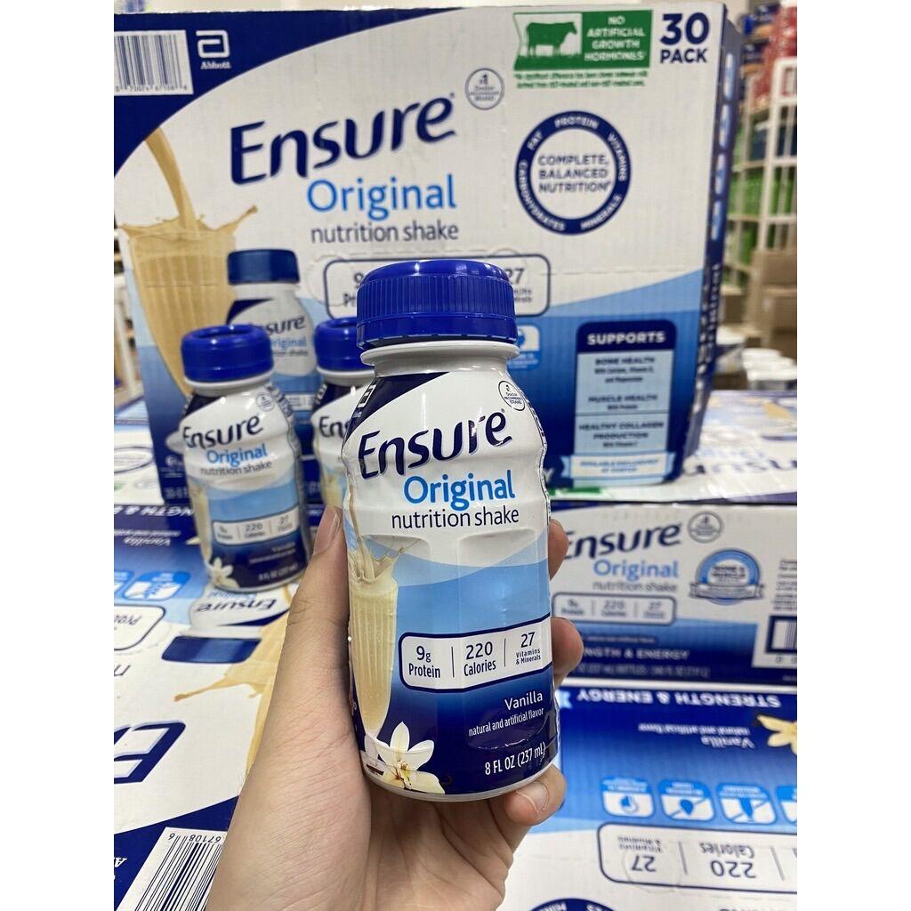 Sữa Ensure Nước Original Hương Vanilla Dành Cho Mọi Lứa Tuổi- Thùng 24 chai * 237ml