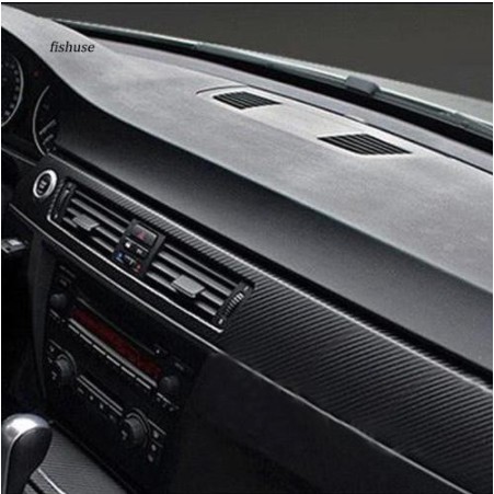 Cuộn giấy dán decal sticker nóc trần xe xe hơi ô tô chất liệu sợi carbon tấm cacbon cabon màu đen 3D 127cm x 30cm