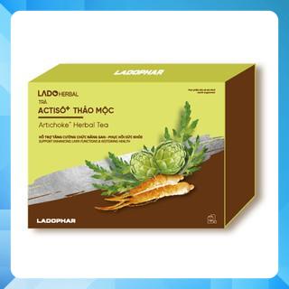 Trà Actiso + Thảo Mộc. cty dược phẩm Lâm Đồng. Ladophar. hộp cao cấp 100 túi lọc.