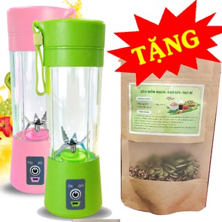 [HÀNG LOẠI 1 -  6 Lưỡi] MÁY XAY SINH TỐ TỰ ĐỘNG, CẦM TAY SMART, TẶNG KÈM NGUYÊN LIỆU LÀM SỮA HẠT GẠO LỨT-DIÊM MẠCH- BÍ