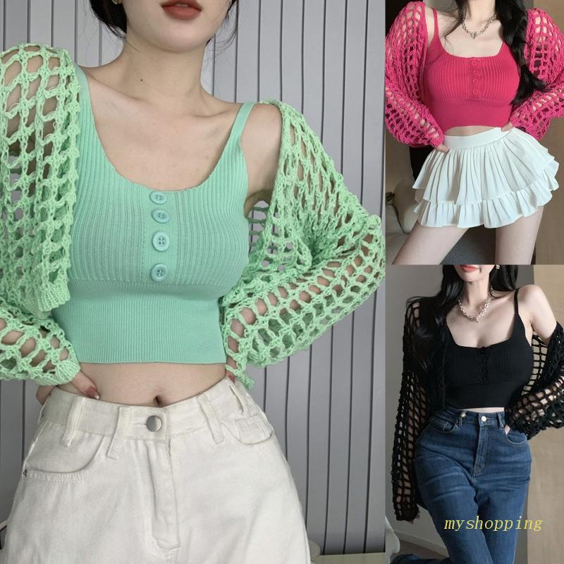 Áo Cardigan Dệt Kim Phối Nút Thời Trang Mùa Thu Dành Cho Nữ