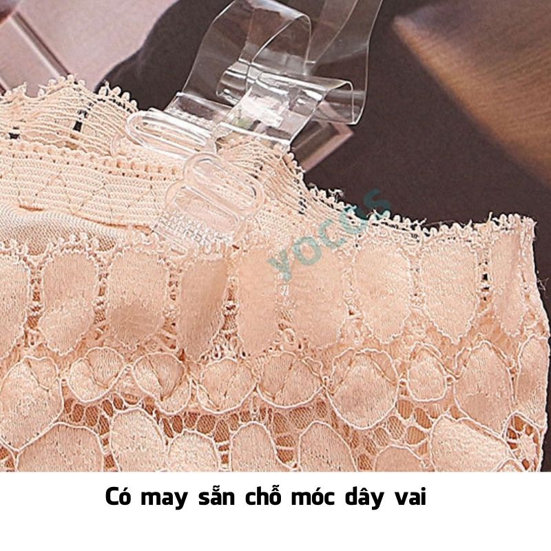 Áo Bra cúp ngực có móc gài sau có móc dây vai chất liệu ren YOCOS BRA044