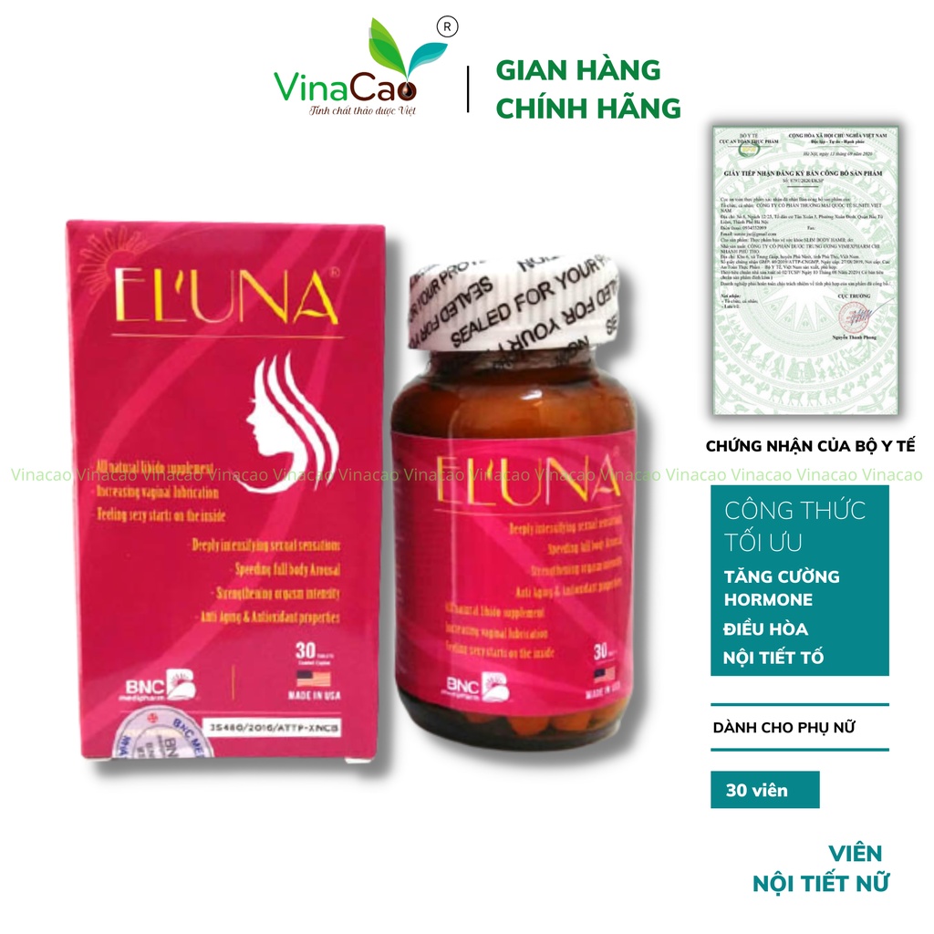 Viên uống EL'UNA - Sinh lý nữ, cân bằng nội tiết