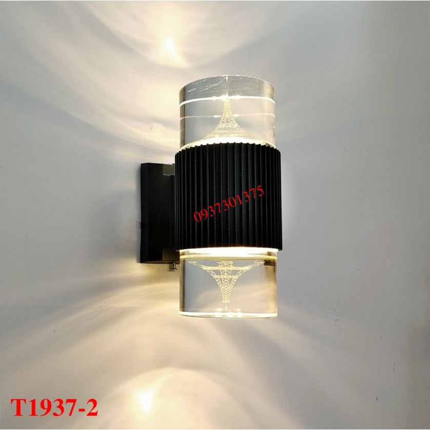 Đèn Tường Led Trang Trí chiếu Sáng 2 Đầu T1937-2 Ánh Sáng 3 Màu -Sử Dụng Được Ngoài Trời _  Bảo Hành 2 Năm