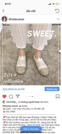 [ORDER] Giầy cói