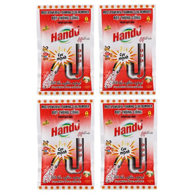 Bộ 4 gói bột thông cống 100g xuất khẩu Hando