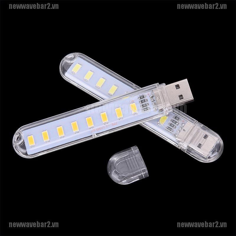 Bộ 2 Đèn LED USB Mini 5V 8 Bóng Chất Lượng Cao